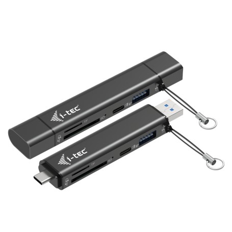 i-tec USB-C/USB-A Dongle SD, TF and 2x USB (1x USB-A, 1x USB-C) (CAUSBSD)
