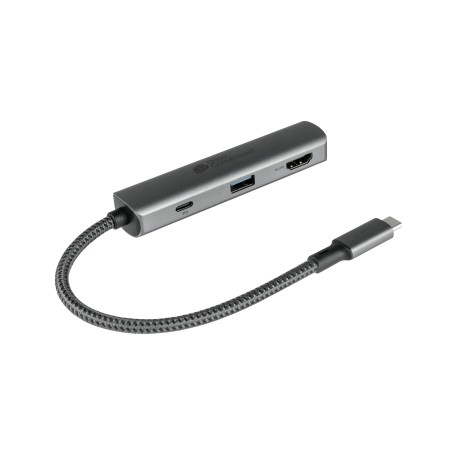 Alcasa HUB-C002A hub di interfaccia USB tipo-C 5000 Mbit/s Antracite
