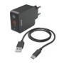Hama 00201625 Caricabatterie per dispositivi mobili Telefono cellulare, Smartphone, Tablet Nero AC Ricarica rapida Interno