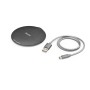 Hama QI-FC10 Metal Telefono cellulare, Smartphone Nero, Argento USB Carica wireless Ricarica rapida Interno (00201680)