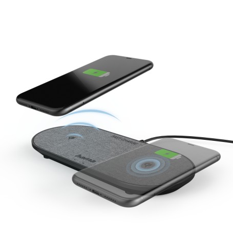 Hama QI-FC10 DUO Smartphone Nero AC Carica wireless Ricarica rapida Interno (00201682)