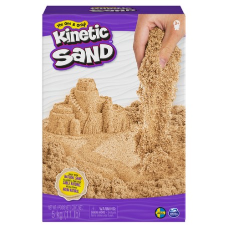 Kinetic Sand , 5 kg di vera sabbia marrone per mescolare, modellare e creare, dai 3 anni in su (6060996)