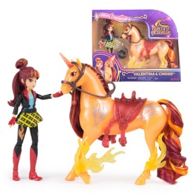 Unicorn Academy - Valentina und Einhorn Cinder (mit echter Mhne und Schweif sowie Brste) (6072677)