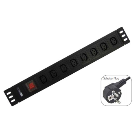 WP WPN-PDU-G05-08 prolunghe e multiple 2 m 8 presa(e) AC Nero (WPN-PDU-G05-08)
