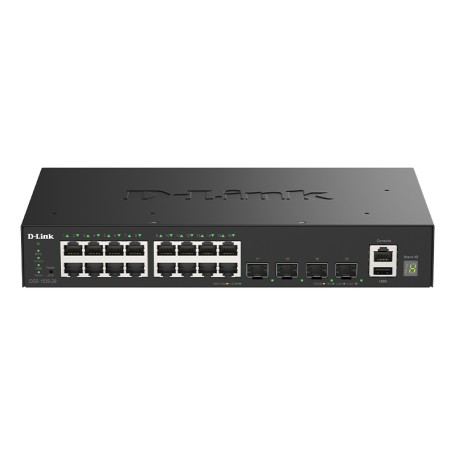 D-Link DGS-1530-20/E switch di rete Gestito L2 Gigabit Ethernet (10/100/1000) Nero