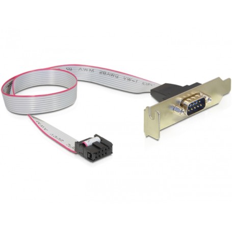 DeLOCK 89300 cavo seriale Grigio 0,4 m DB9 9-p COM (89300)