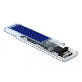 DeLOCK 42620 contenitore di unità di archiviazione Box esterno SSD Blu M.2 (42620)
