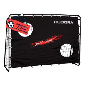 Fuballtor Trainer mit Torwand (schwarz, Motiv Blur) (76923)