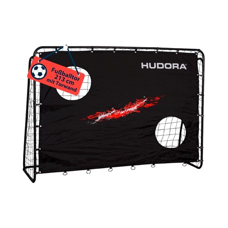 Fuballtor Trainer mit Torwand (schwarz, Motiv Blur) (76923)