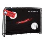 Fuballtor Trainer mit Torwand (schwarz, Motiv Blur) (76923)