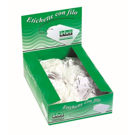 Lebez Confezione 1000 Etichette Con Filo Misura 13X34 Mm (A386)
