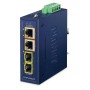 PLANET IP30 Compact size 2-Port IGTP-2205AT convertitore multimediale di rete Blu
