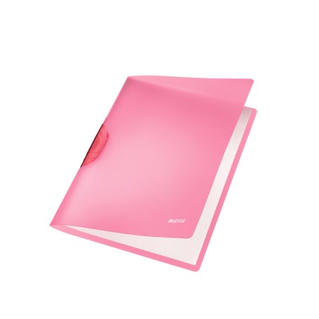 Leitz ColorClip Rainbow cartellina con fermafoglio Polipropilene (PP) Rosso, Trasparente (41760125)