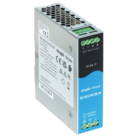 REYEE ALIMENTATORE AC/DC 120W 56V DIN-RAIL PER SWITCH INDUSTRIALI (RG-NIS-PA120-54)