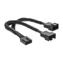 InLine Cavo alimentaz. ventole Y, 4pin Fan F, 2x 4pin Fan M, tachimetrico, 0,7m (33328Y)