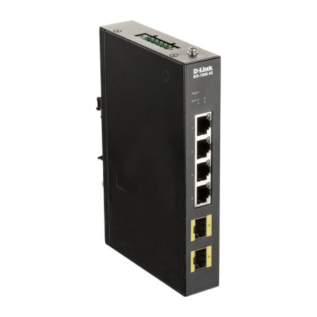 D-Link DIS-100G-6S switch di rete Non gestito Gigabit Ethernet (10/100/1000) DIN rail Nero