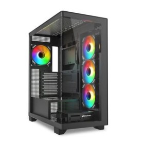 CASE ATX Curve Glass Panel,2x U3, 1x Type-C,TRRS (ELITE SHARK CA500 BLACK)