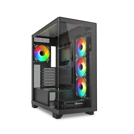 CASE ATX Curve Glass Panel,2x U3, 1x Type-C,TRRS (ELITE SHARK CA500 BLACK)