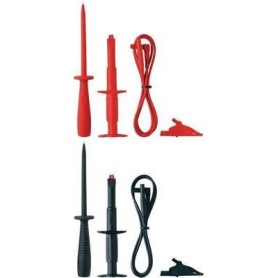 Benning Sicherheits-Messleitungs-Set [ Lamellenstecker 4 mm - Lamellenstecker 4 mm] 1.00 m Rot, Schwarz BENNING TA 3 (044126)