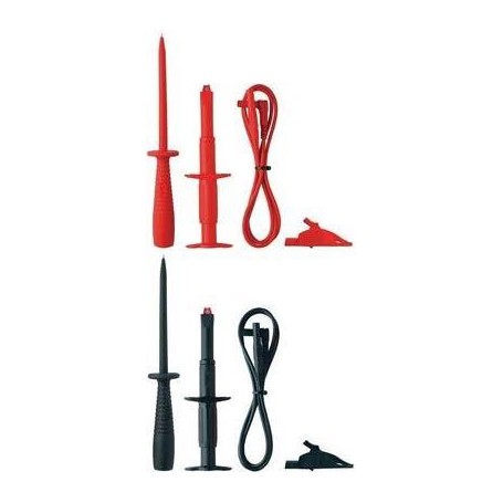 Benning Sicherheits-Messleitungs-Set [ Lamellenstecker 4 mm - Lamellenstecker 4 mm] 1.00 m Rot, Schwarz BENNING TA 3 (044126)