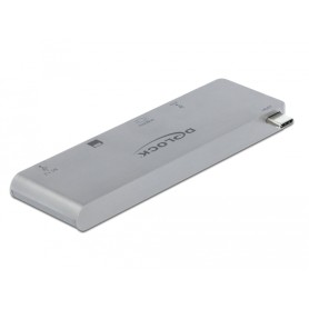 DeLOCK 87745 hub di interfaccia USB 3.2 Gen 1 (3.1 Gen 1) Type-C 5000 Mbit/s Grigio (87745)