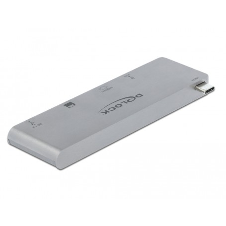 DeLOCK 87745 hub di interfaccia USB 3.2 Gen 1 (3.1 Gen 1) Type-C 5000 Mbit/s Grigio (87745)
