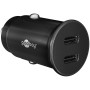 Goobay 59705 Caricabatterie per dispositivi mobili Power bank, Smartphone, Tablet Nero Accendisigari Ricarica rapida Auto