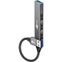 Goobay 74456 hub di interfaccia USB 3.2 Gen 1 (3.1 Gen 1) Type-A 5000 Mbit/s Grigio chiaro
