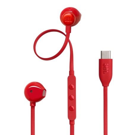 JBL Tune 305C Auricolare Cablato In-ear Musica e Chiamate USB tipo-C Rosso (JBLT305CRED)
