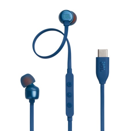JBL Tune 310C USB Auricolare Cablato In-ear Musica e Chiamate USB tipo-C Blu (JBLT310CBLU)