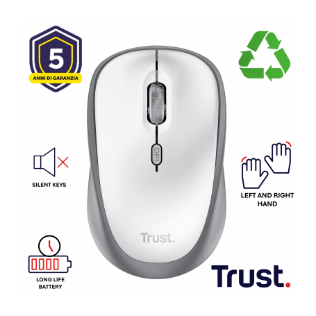 YVI+ WIRELESS MOUSE WHITE (25513)