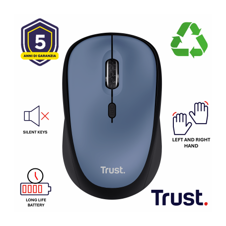 YVI+ WIRELESS MOUSE DARK BLUE (25514)