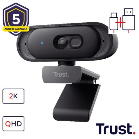 TOMAR 2K QHD WEBCAM BLACK (26141)