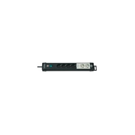 Brennenstuhl 1951160600 prolunghe e multiple 3 m 6 presa(e) AC Nero