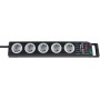 Brennenstuhl 1153380115 prolunghe e multiple 2,5 m 5 presa(e) AC Nero, Grigio
