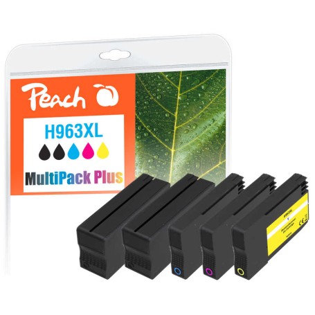 Peach PI300-1006 cartuccia d'inchiostro 5 pz Compatibile Resa elevata (XL) Nero, Ciano, Magenta, Giallo