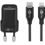 Apple Lightning / USB-C PD-Ladeset 30 Watt (schwarz, 1 Meter Kabel, PD) (64574)