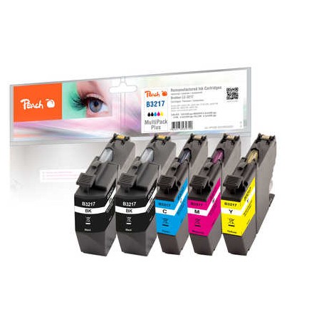 Peach PI500-225 cartuccia d'inchiostro 5 pz Compatibile Resa standard Nero, Ciano, Magenta, Giallo