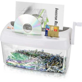 Peach PS300-21 distruggi documenti Triturazione incrociata 21,6 cm Trasparente, Bianco