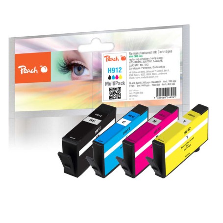 Peach PI300-970 cartuccia d'inchiostro 4 pz Compatibile Resa standard Nero, Ciano, Magenta, Giallo