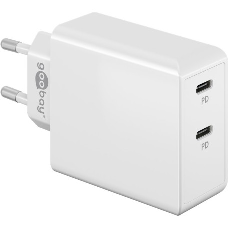 USB-C Dual-Schnellladegert 36 Watt (wei, 2x USB-C, Power Delivery) (61758)