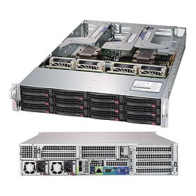Supermicro SuperServer 6029U-TR25M Intel® C621 LGA 3647 (Socket P) Armadio (2U) Nero (SYS-6029U-TR25M)