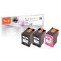 Peach PI300-660 cartuccia d'inchiostro 3 pz Compatibile Nero, Ciano, Magenta, Giallo
