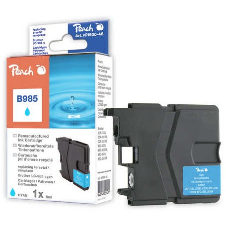 Peach PI500-46 cartuccia d'inchiostro 1 pz Ciano