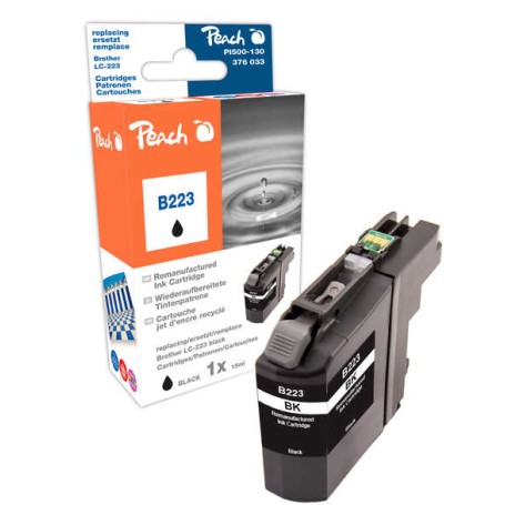 Peach PI500-130 cartuccia d'inchiostro 1 pz Compatibile Resa standard Nero