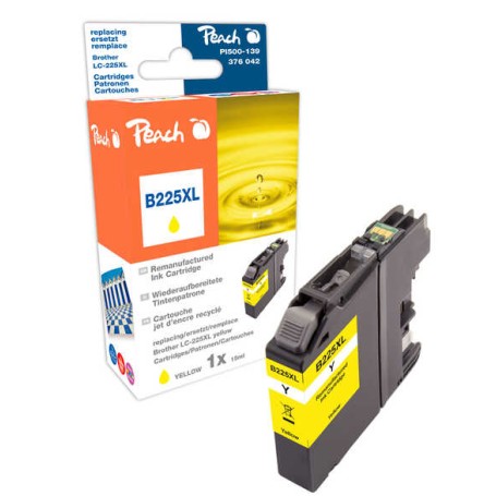 Peach PI500-139 cartuccia d'inchiostro 1 pz Compatibile Resa elevata (XL) Giallo