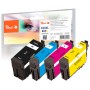 Peach PI200-558 cartuccia d'inchiostro 4 pz Compatibile Resa elevata (XL) Nero, Ciano, Magenta, Giallo
