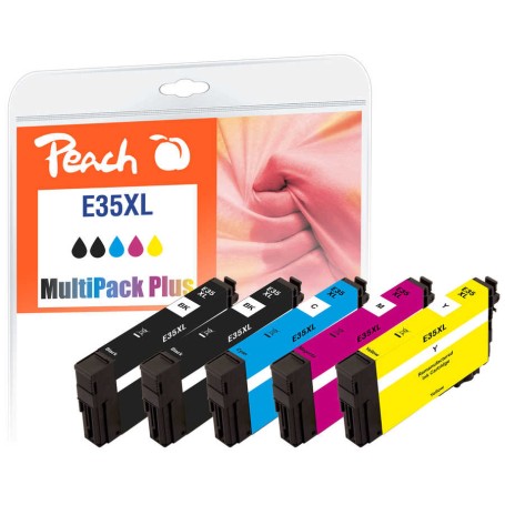 Peach 320265 cartuccia d'inchiostro 5 pz Compatibile Resa elevata (XL) Nero, Ciano, Magenta, Giallo