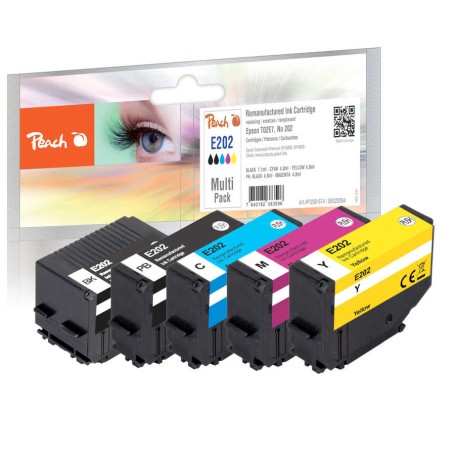 Peach PI200-674 cartuccia d'inchiostro 5 pz Compatibile Resa standard Nero, Ciano, Magenta, Giallo