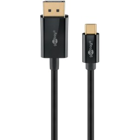 USB Adapterkabel, USB-C Stecker  DisplayPort Stecker, 4K 60Hz (schwarz, 2 Meter, 21,6 Gbit/s) (75705)
